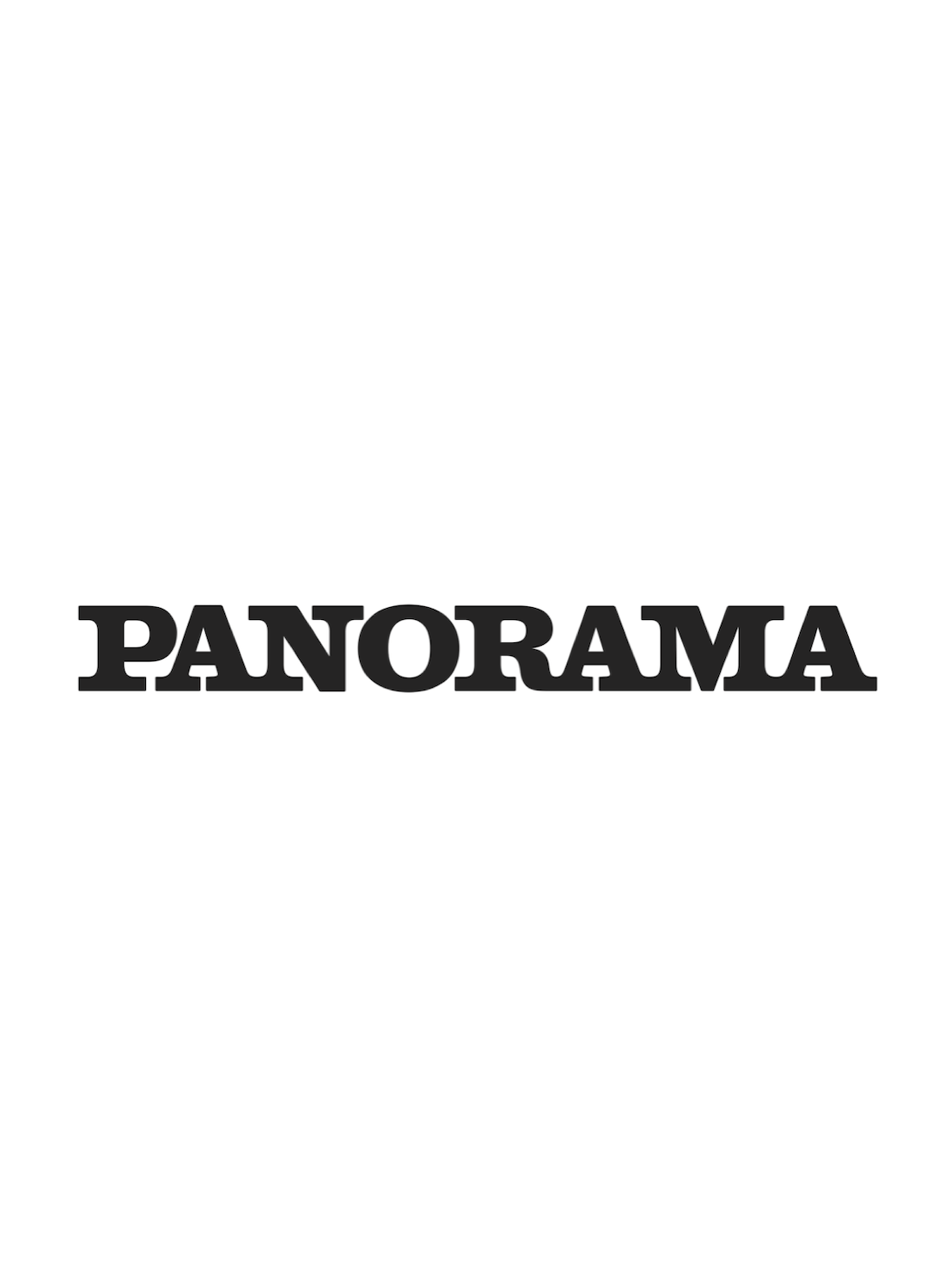 Panorama logo, black text on a white background