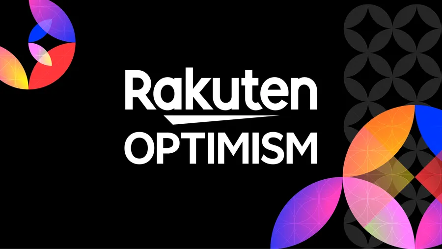 Rakuten Optimism US 2026 event: white text on a black background