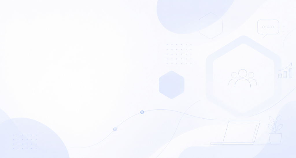 Minimal abstract background with soft blue gradients and geometric shapes