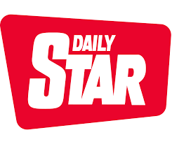 Daily Star logo, white text on a red background