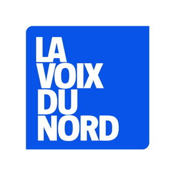 La Voix du Nord logo, white text on a blue background