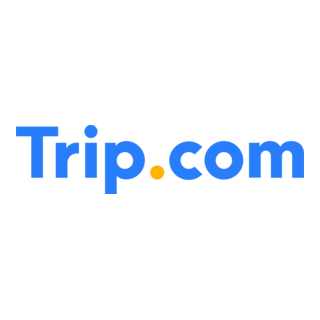 Trip.com logo with blue text on a white background